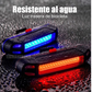 2pz Luces Usb Recargable Led Estrobo Para Bicicleta 5 Modos